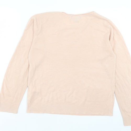 Atmosphere Womens Pink Collared Acrylic Pullover Jumper Size 14