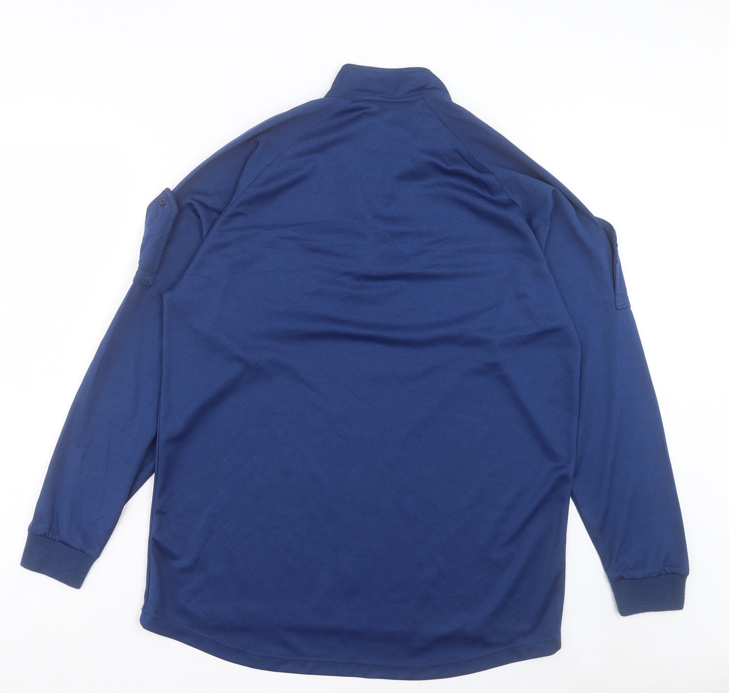 Hunter Mens Blue Polyester Basic Casual Size L High Neck Zip