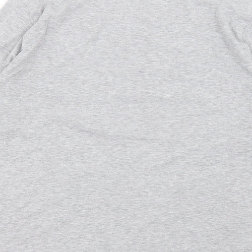 Authentics Womens Grey Polyester Basic T-Shirt Size 14 Crew Neck
