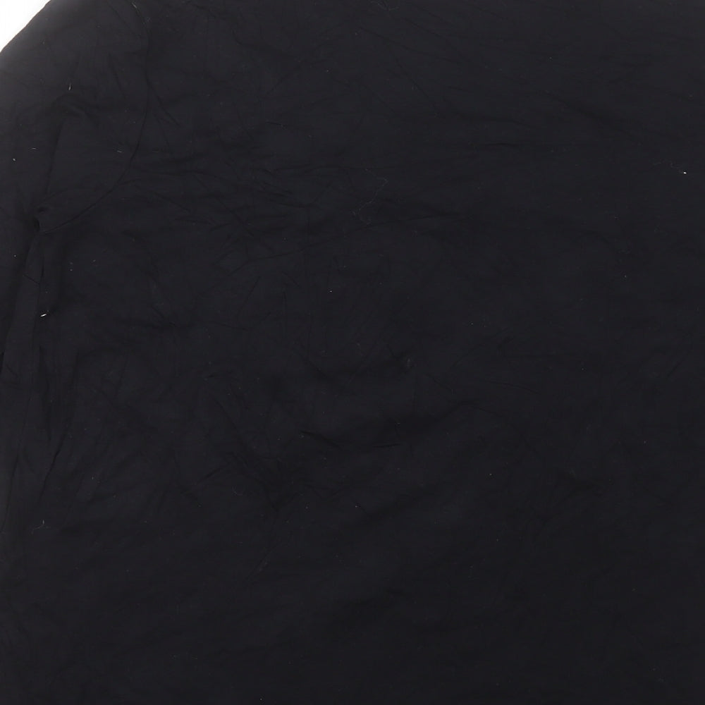 Precis Womens Black Viscose Basic T-Shirt Size S Scoop Neck