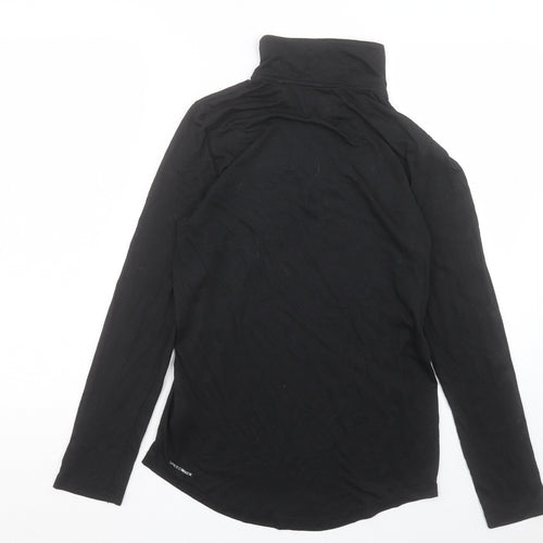 Reebok Mens Black Polyester Basic Casual Size M High Neck Zip