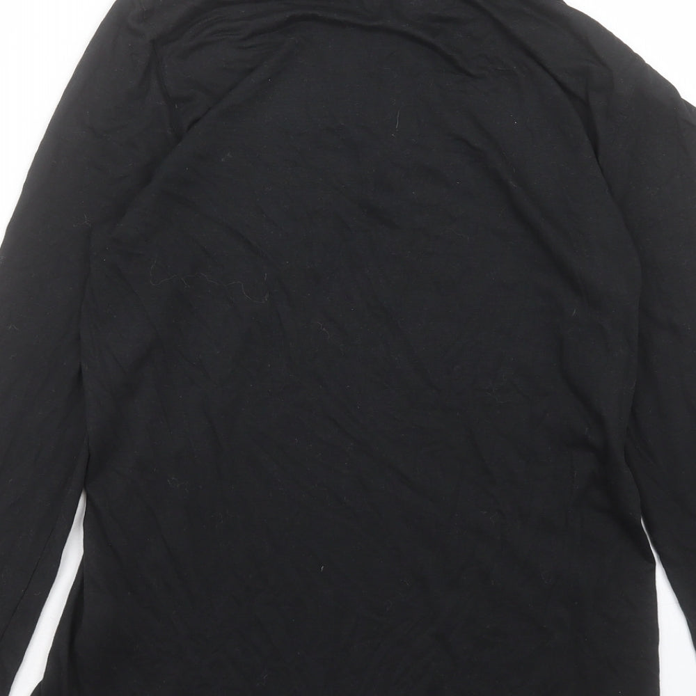 Reebok Mens Black Polyester Basic Casual Size M High Neck Zip