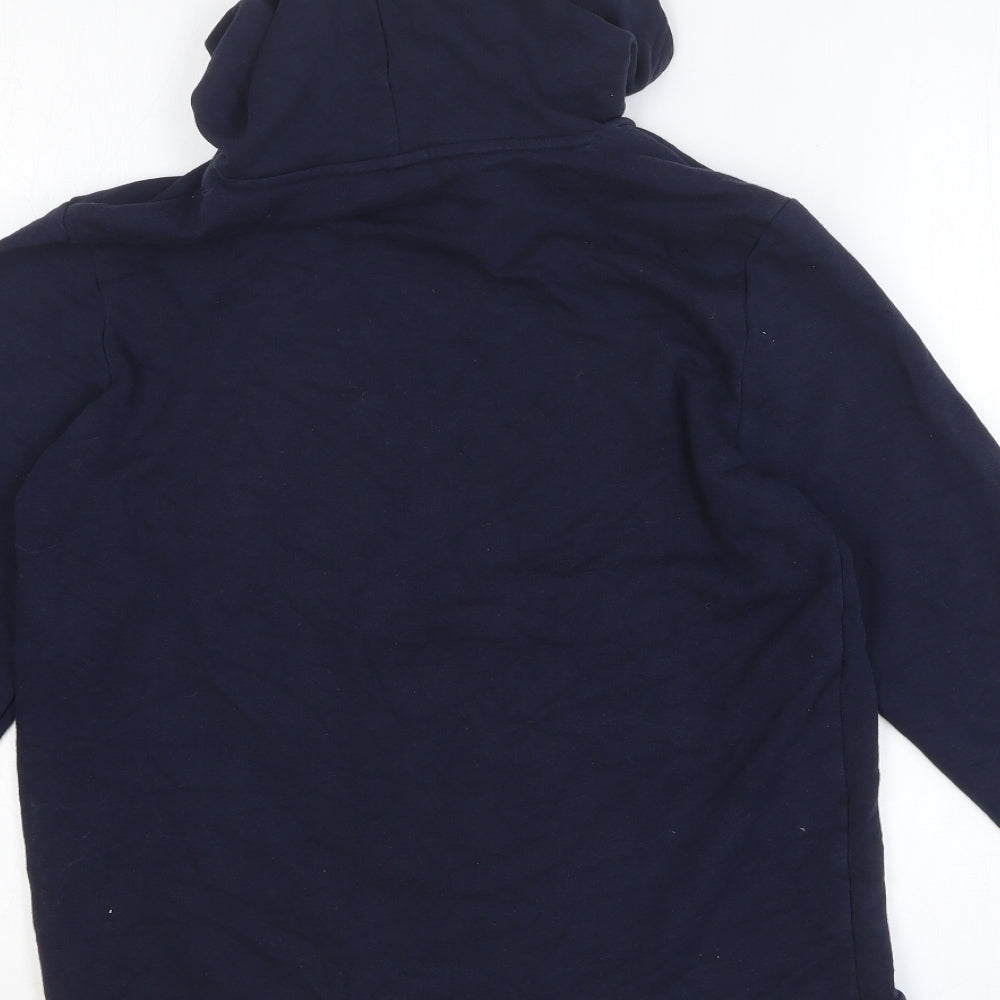 adidas Boys Blue Cotton Pullover Hoodie Size 13-14 Years