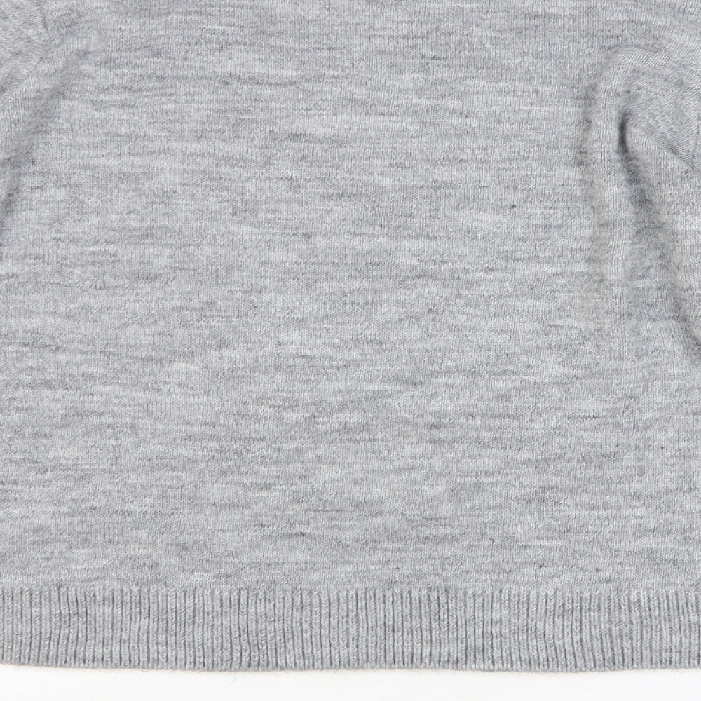Marks and Spencer Womens Grey Round Neck Acrylic Pullover Jumper Size XL - Rabbits