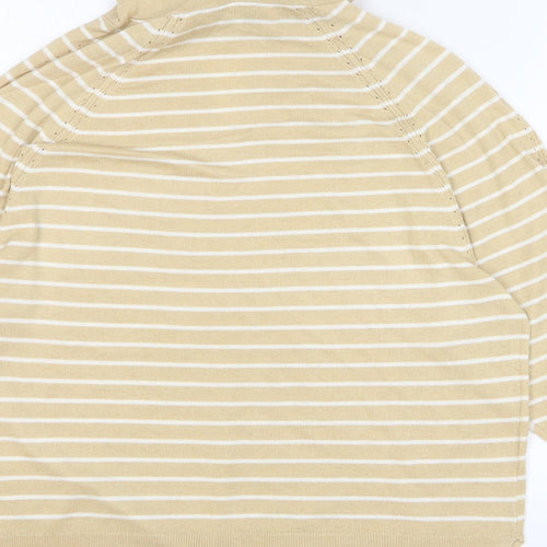 NEXT Womens Beige Striped Polyester Pullover Hoodie Size 12 Pullover