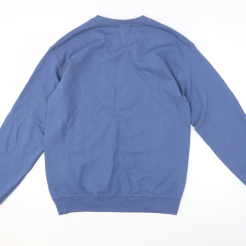 Gildan Mens Blue Cotton Full Zip Sweatshirt Size S