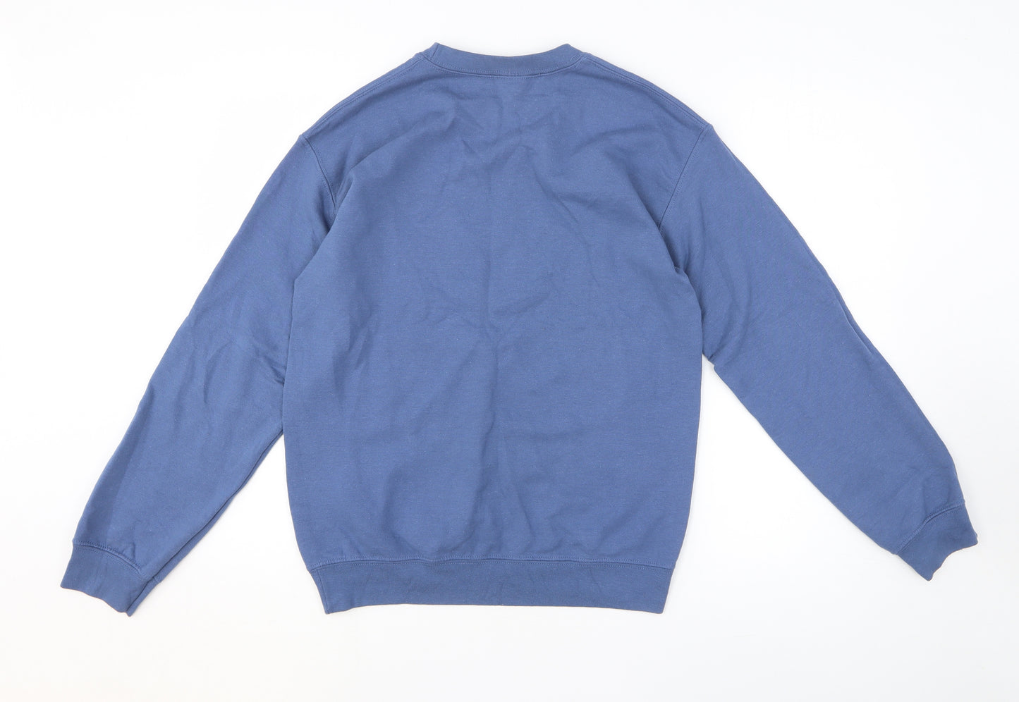 Gildan Mens Blue Cotton Full Zip Sweatshirt Size S