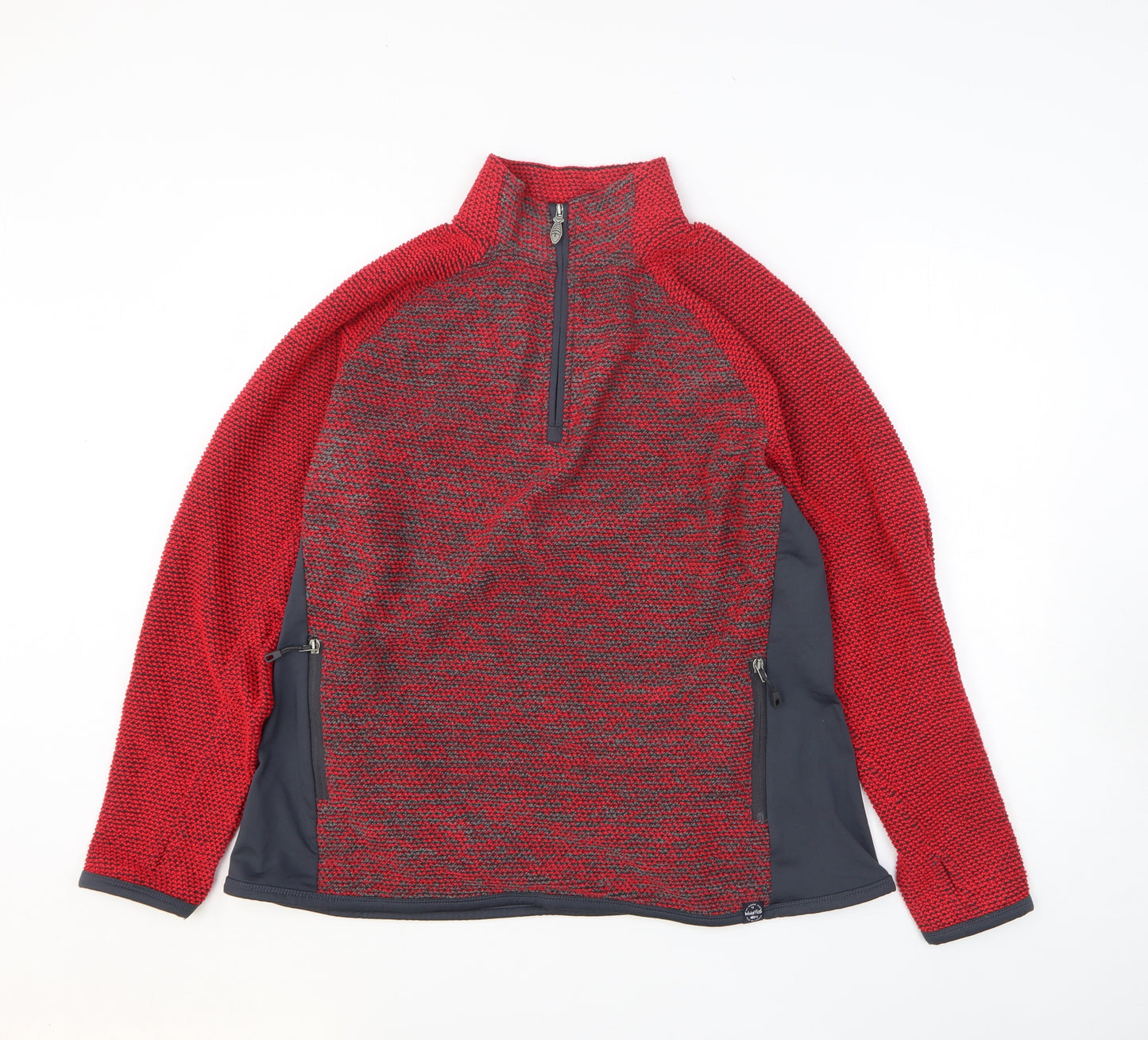Weird Fish Womens Red High Neck Polyester Pullover Jumper Size 18
