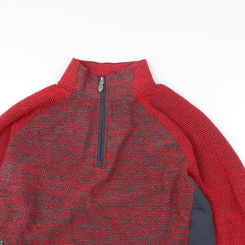 Weird Fish Womens Red High Neck Polyester Pullover Jumper Size 18