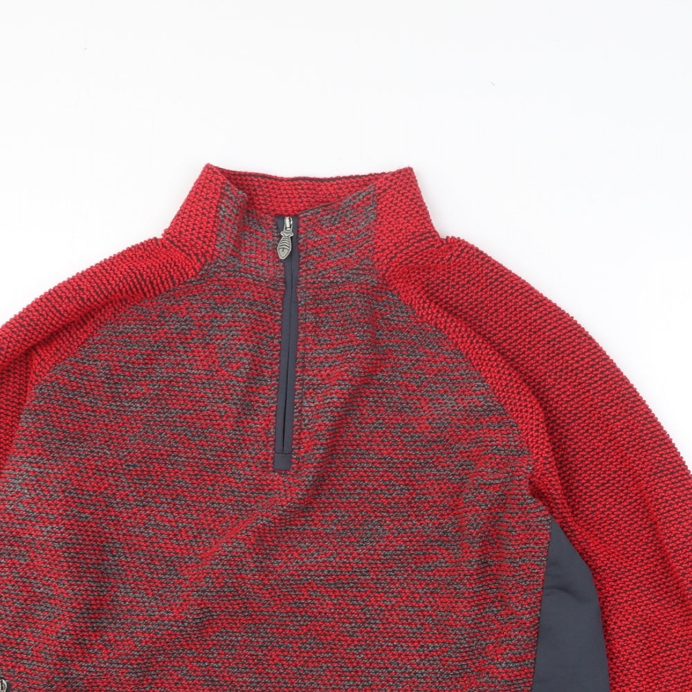 Weird Fish Womens Red High Neck Polyester Pullover Jumper Size 18