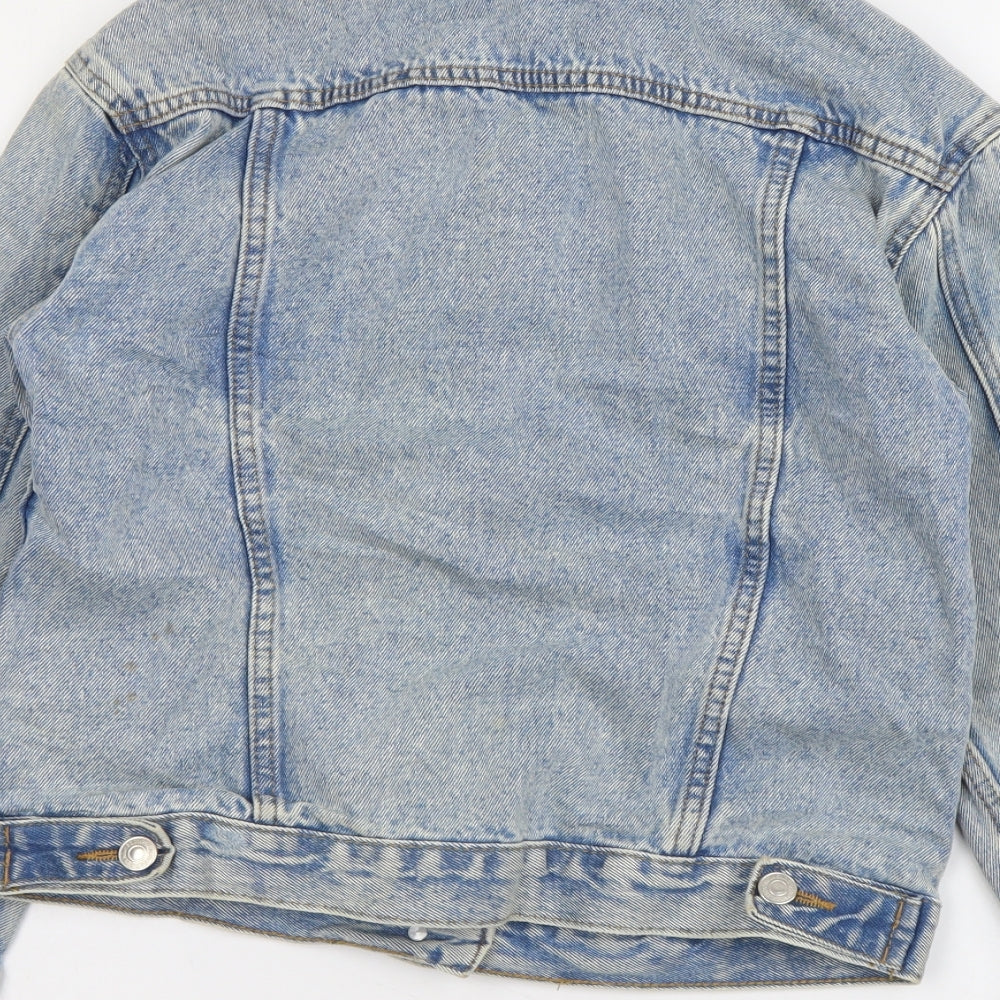 New Look Girls Blue Jacket Size 10-11 Years Button