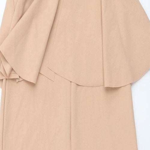 Missguided Womens Pink Polyester Bodycon Size 6 V-Neck Zip