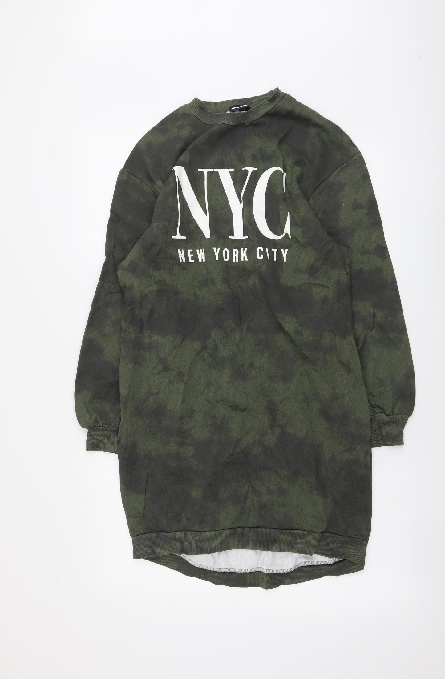 TALLY WEiJL Womens Green Polyester Tunic Sweatshirt Size S Pullover - NYC