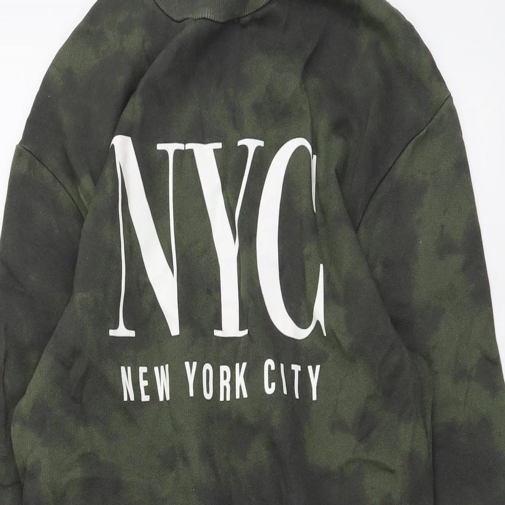TALLY WEiJL Womens Green Polyester Tunic Sweatshirt Size S Pullover - NYC