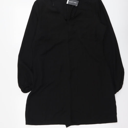 Selected Womens Black Polyester Playsuit One-Piece Size 12 Zip