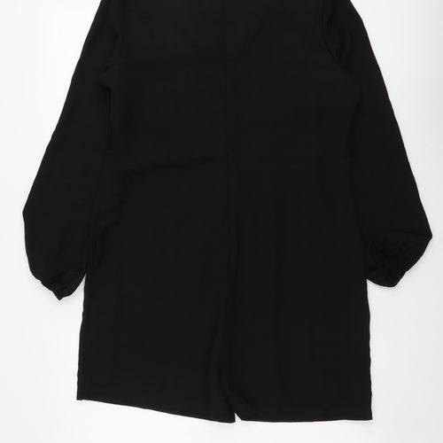 Selected Womens Black Polyester Playsuit One-Piece Size 12 Zip