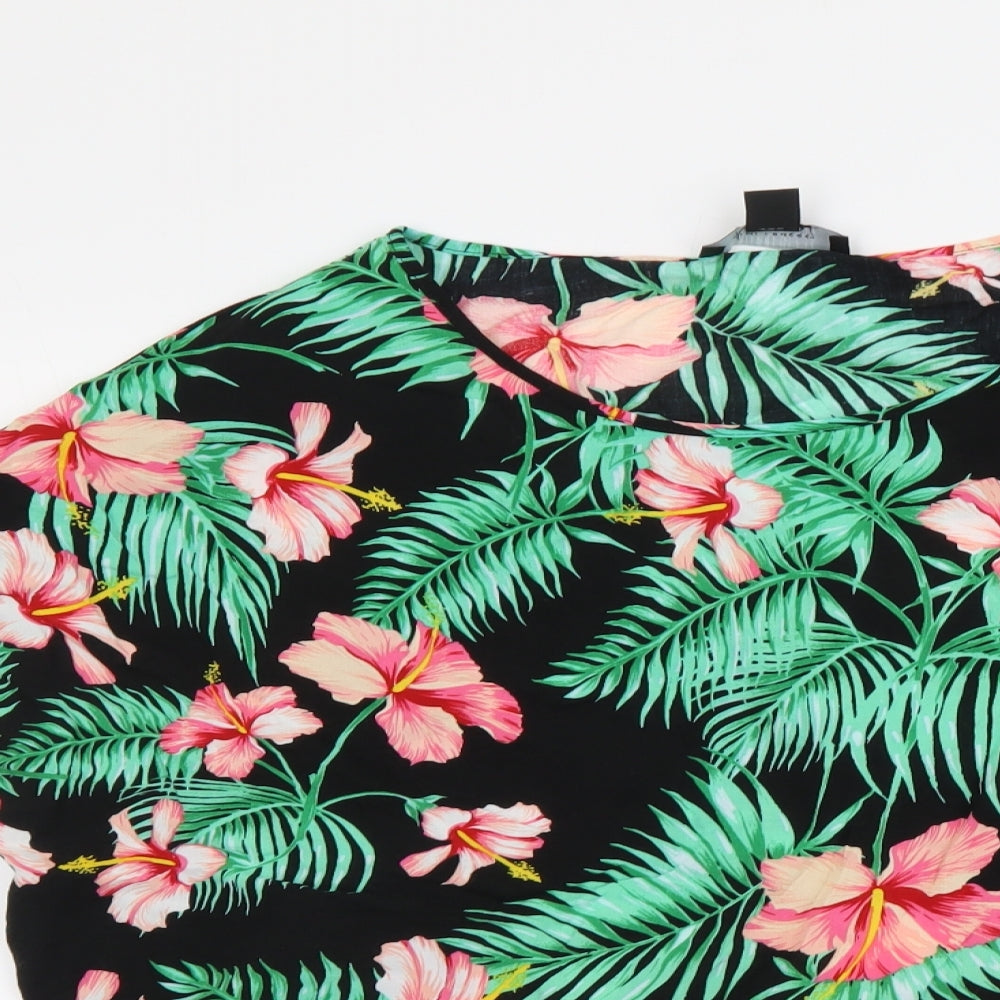 Atmosphere Womens Multicoloured Floral Viscose Basic Blouse Size 18 Round Neck
