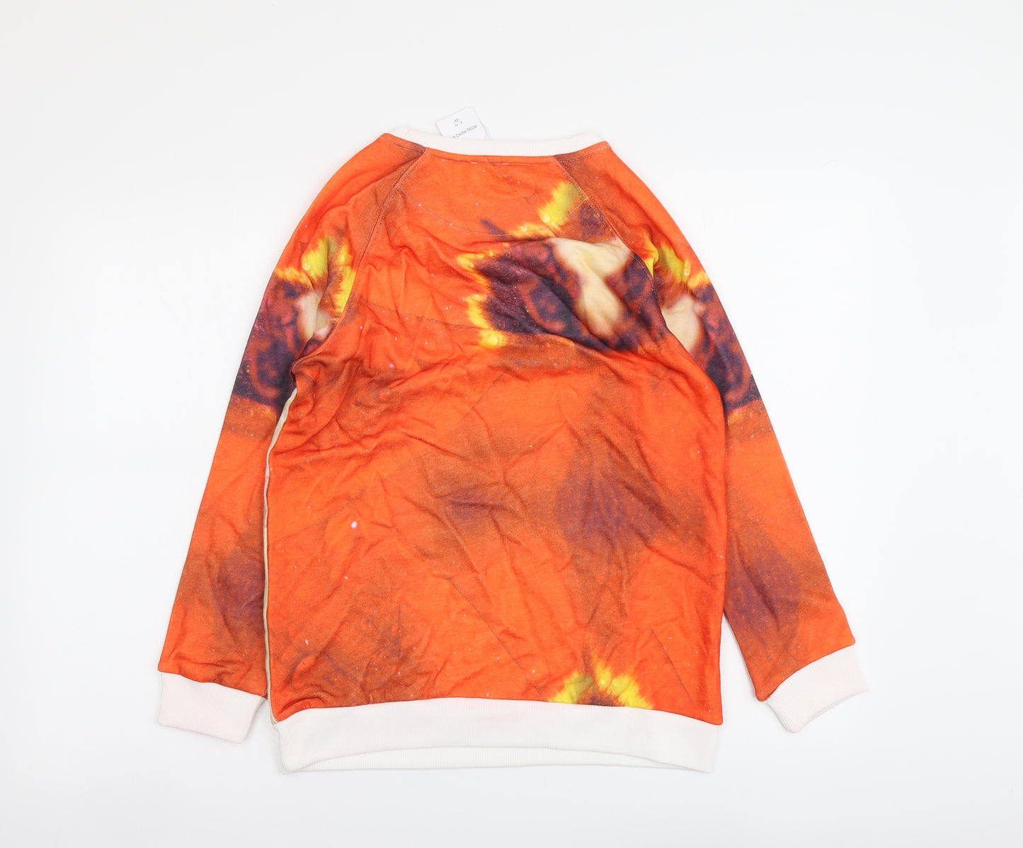Via Delle Rose Womens Red Floral Polyester Pullover Sweatshirt Size S Pullover