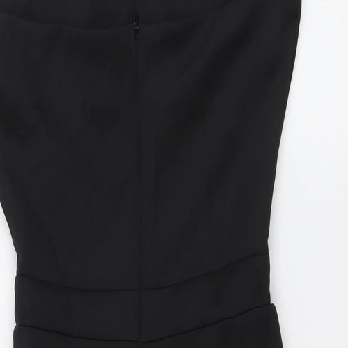 Missguided Womens Black Polyester Leotard One-Piece Size 6 Zip