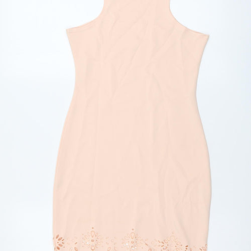 Missguided Womens Pink Polyester Mermaid Size 6 Round Neck Pullover