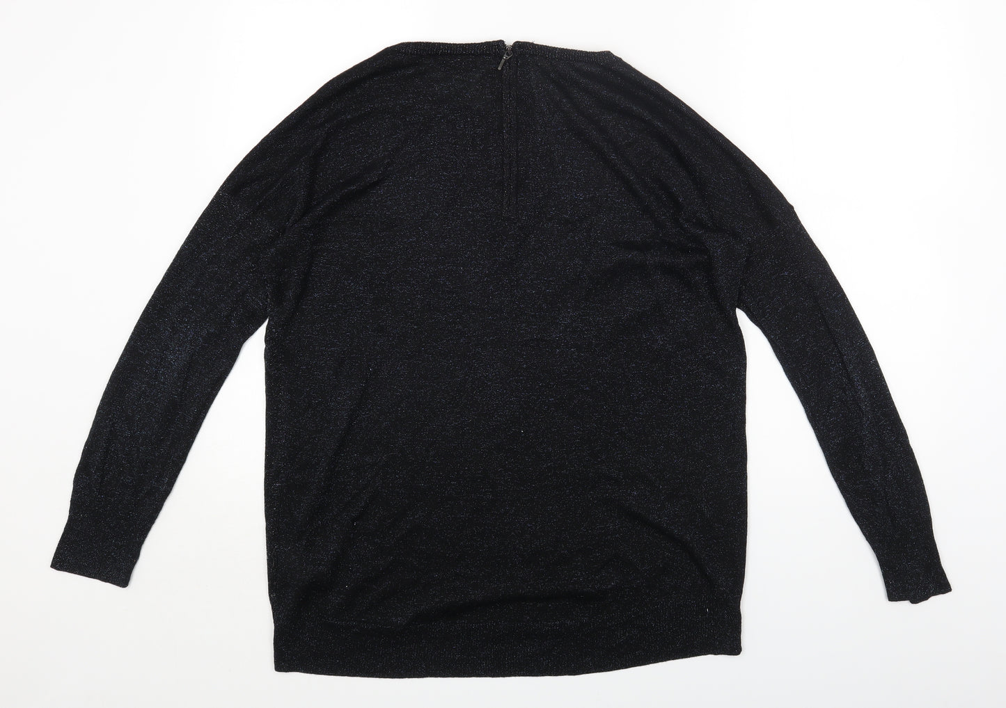 Wallis Womens Black Viscose Jersey T-Shirt Size M Round Neck
