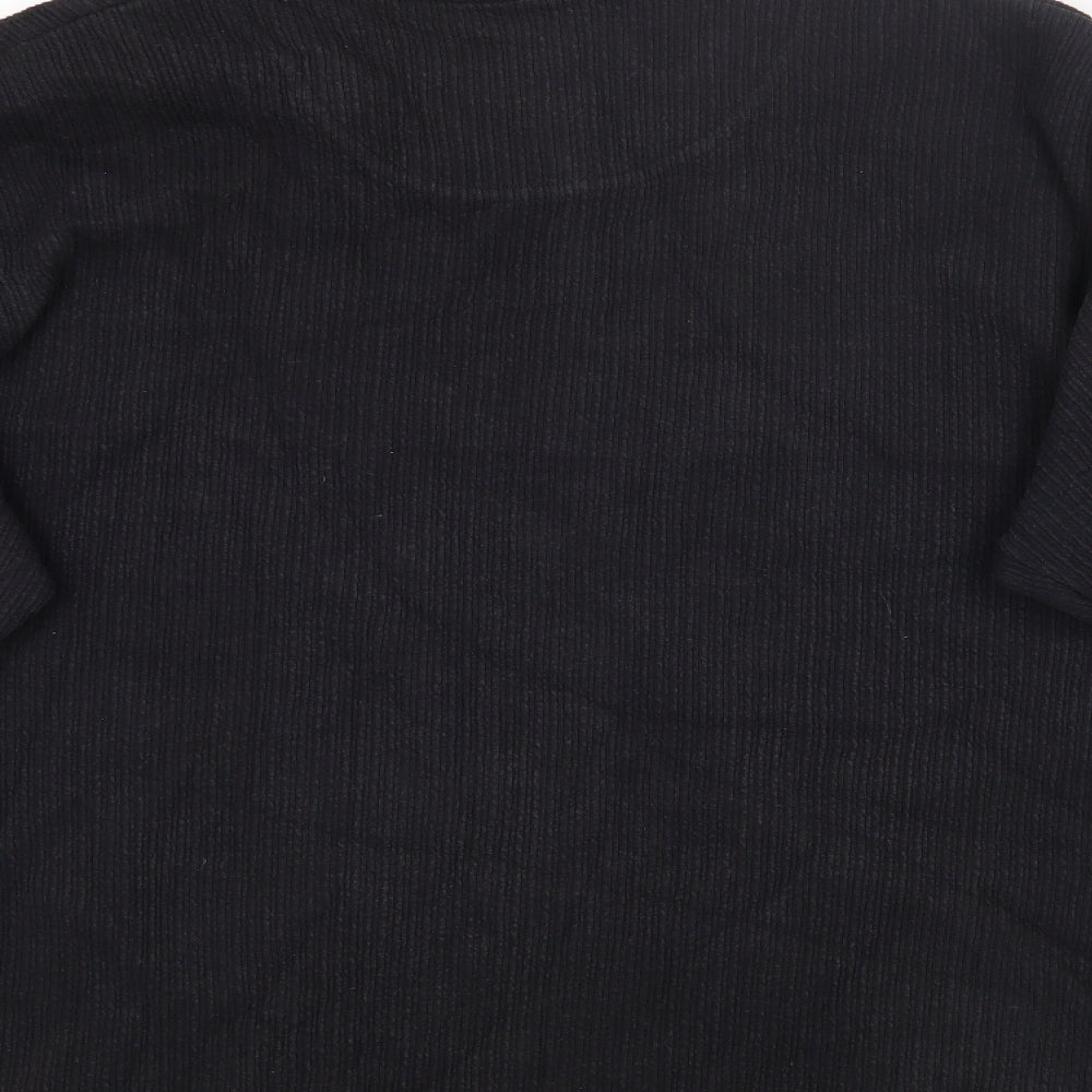 Petroleum Mens Black Cotton Pullover Sweatshirt Size L