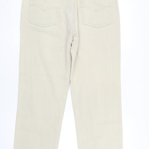 Blakes Mens Beige Cotton Straight Jeans Size 34 in L27 in Regular Zip