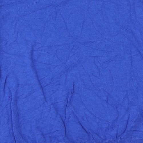 Eliie B Womens Blue Round Neck Viscose Pullover Jumper Size L