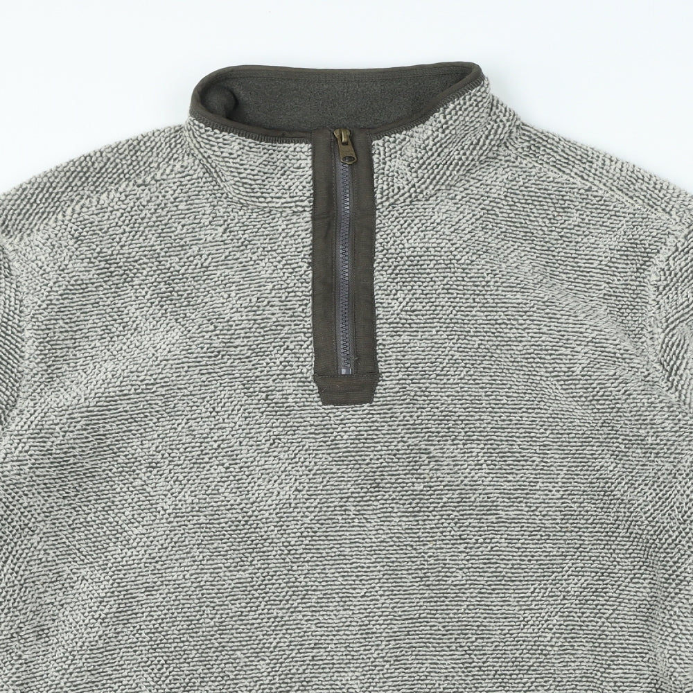 Kensington Mens Grey High Neck Polyester Pullover Jumper Size L