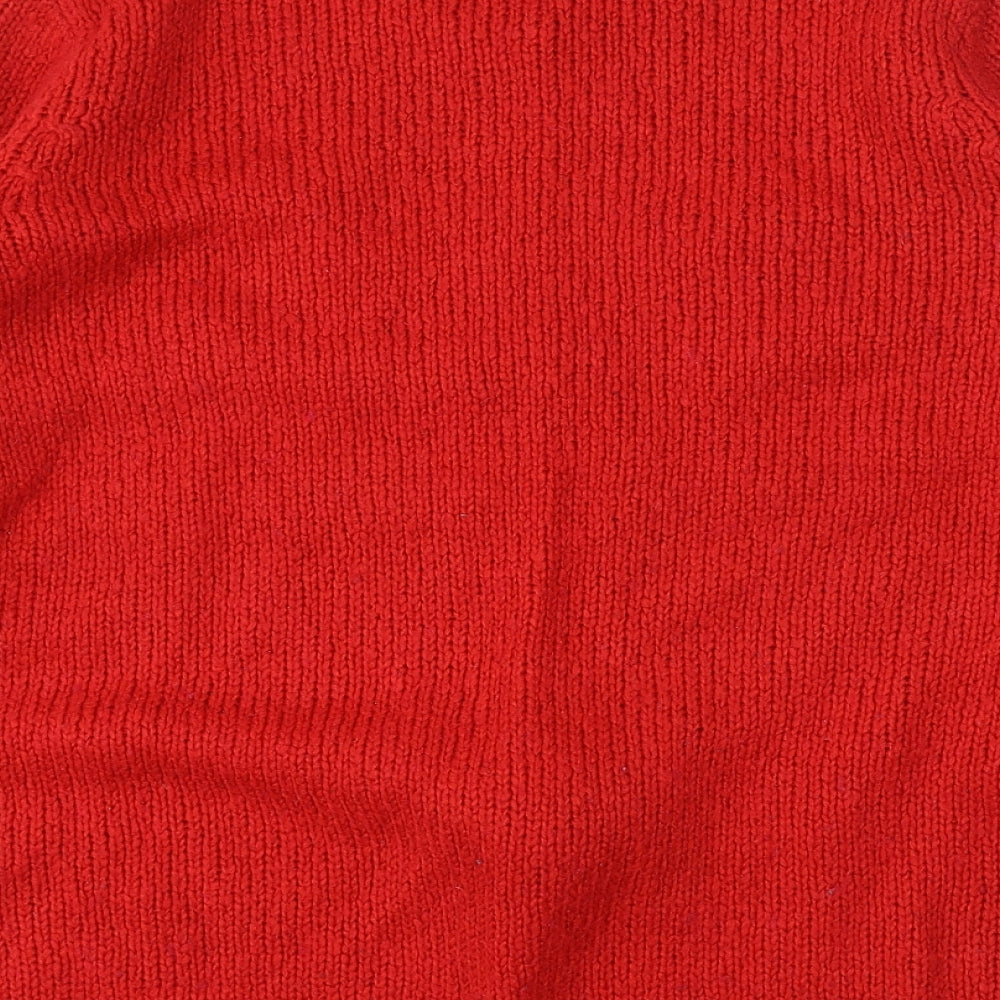 NEXT Womens Red Crew Neck Acrylic Pullover Jumper Size 16 - Christmas Jumper