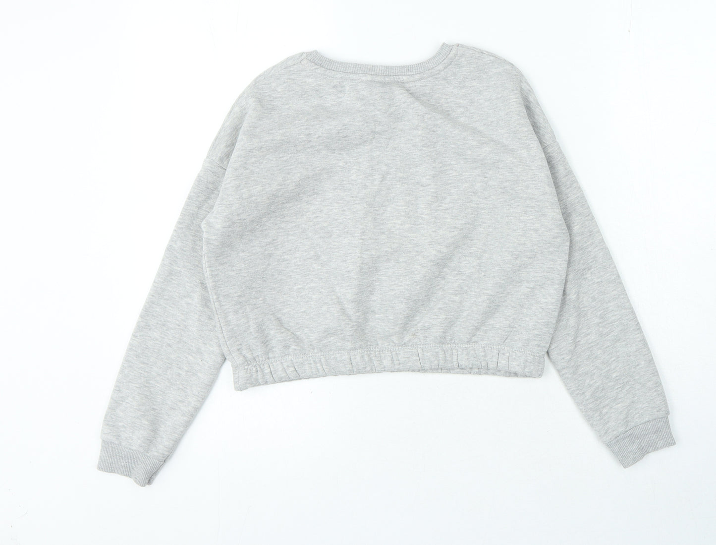 PRIAMRK Girls Grey Polyester Pullover Sweatshirt Size 9-10 Years Pullover - Disney Christmas Jumper