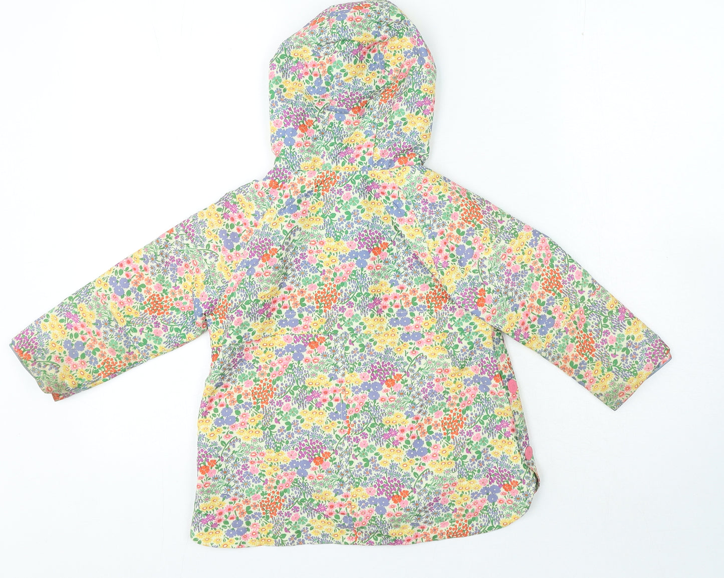NEXT Girls Multicoloured Floral Anorak Coat Size 2-3 Years Zip