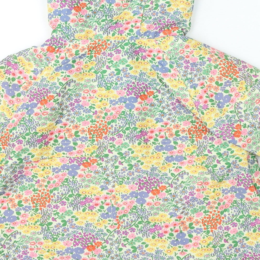 NEXT Girls Multicoloured Floral Anorak Coat Size 2-3 Years Zip