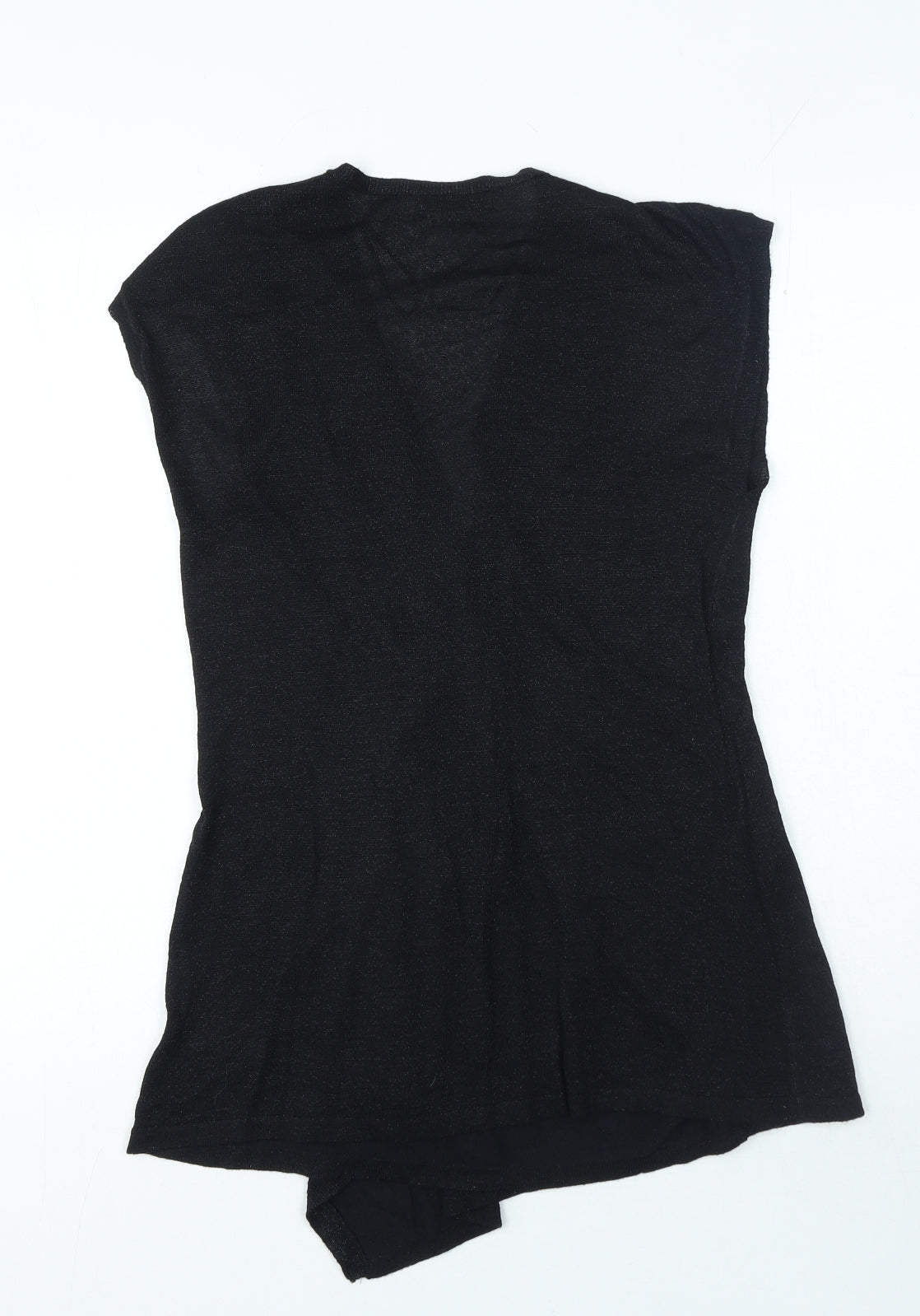 Marks and Spencer Womens Black Viscose Basic Tank Size 14 V-Neck