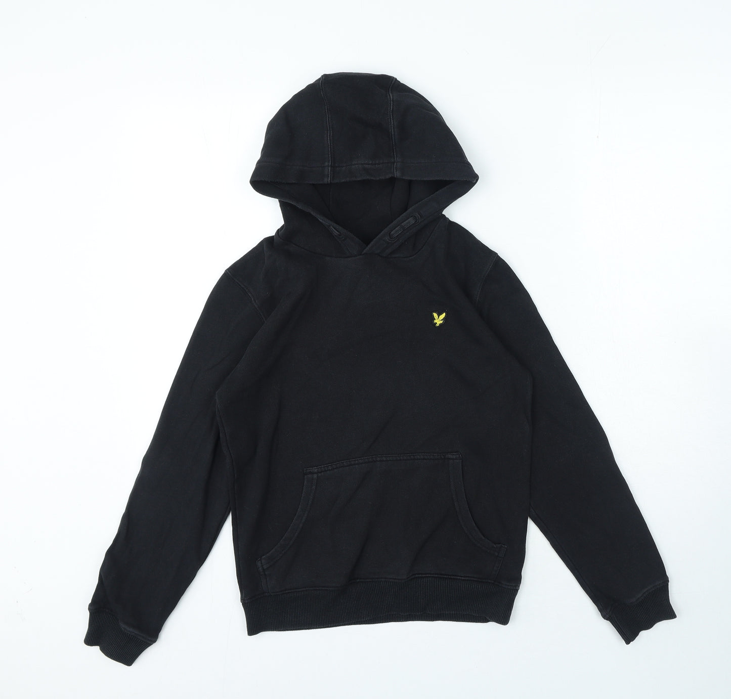 Lyle & Scott Boys Black Cotton Pullover Hoodie Size 10-11 Years Pullover