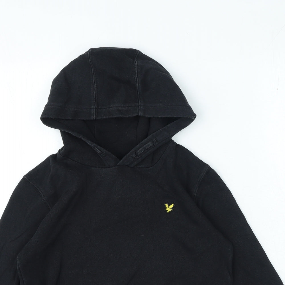 Lyle & Scott Boys Black Cotton Pullover Hoodie Size 10-11 Years Pullover