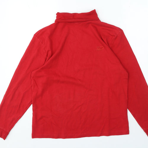 Crane Snow Womens Red Roll Neck Polyester Pullover Jumper Size M