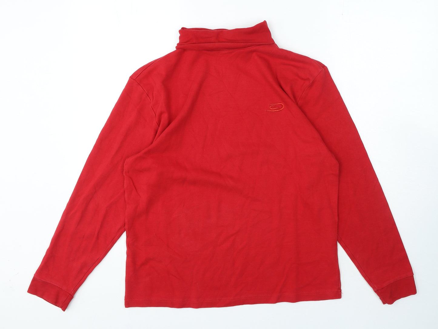 Crane Snow Womens Red Roll Neck Polyester Pullover Jumper Size M