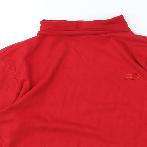 Crane Snow Womens Red Roll Neck Polyester Pullover Jumper Size M