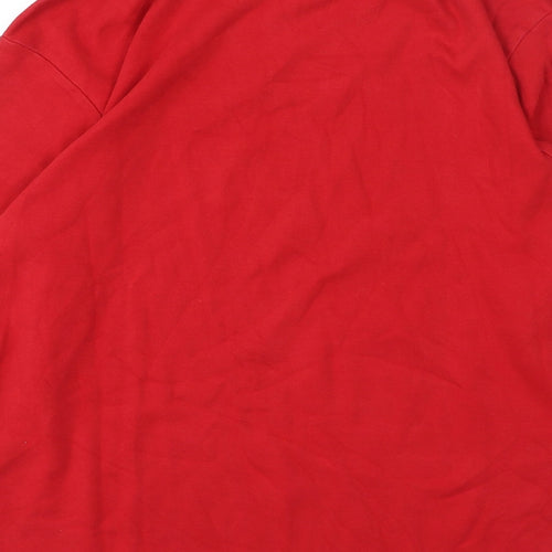 Crane Snow Womens Red Roll Neck Polyester Pullover Jumper Size M