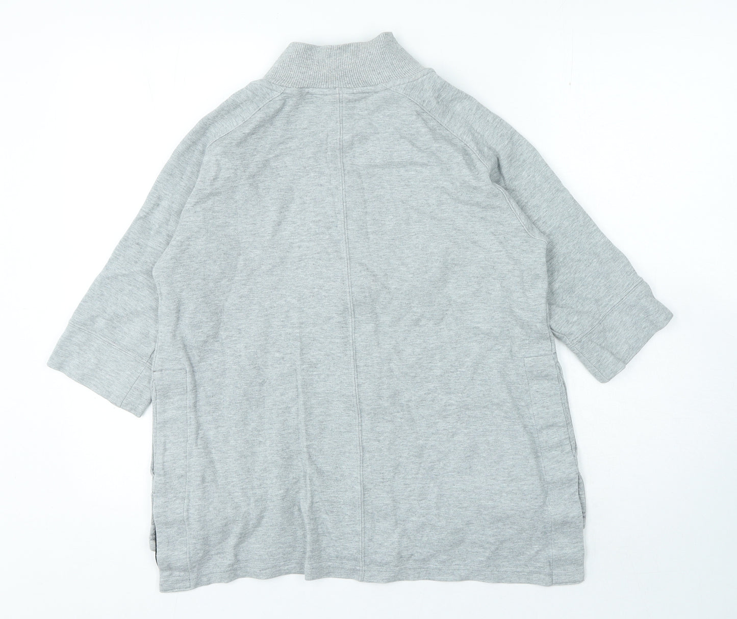 Nike Mens Grey High Neck Cotton Full Zip Jumper Size S
