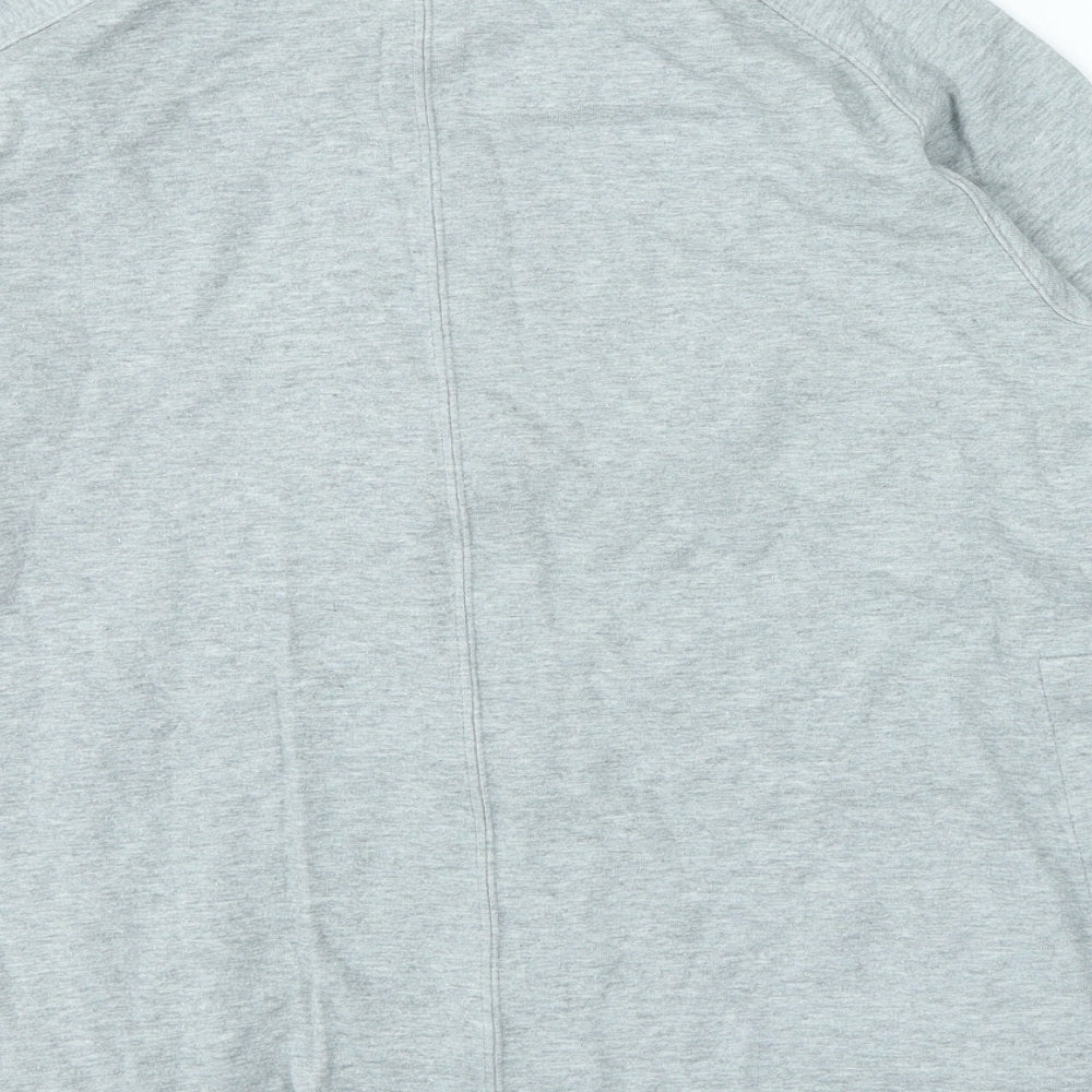 Nike Mens Grey High Neck Cotton Full Zip Jumper Size S
