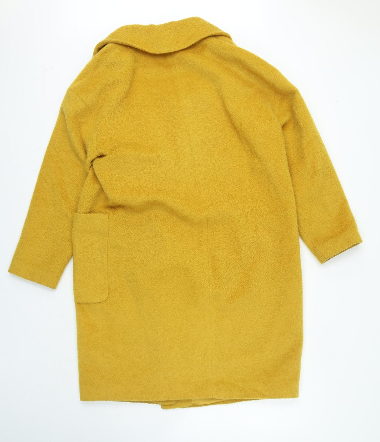 Marks and Spencer Womens Yellow Jacket Coat Size 16 Button