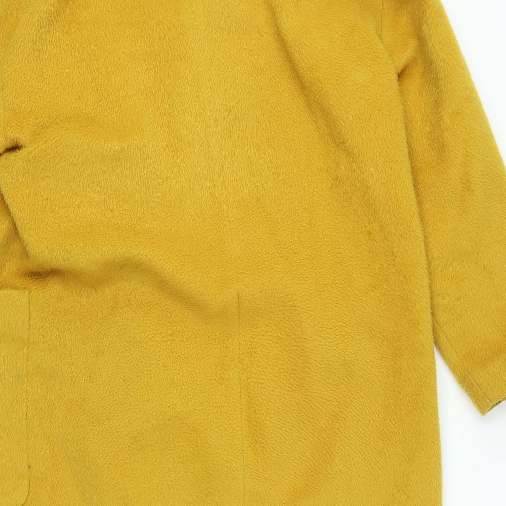 Marks and Spencer Womens Yellow Jacket Coat Size 16 Button