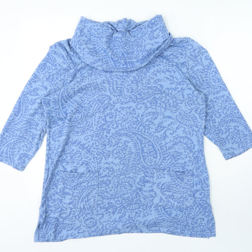 Preworn Womens Blue Roll Neck Polyester Pullover Jumper Size M