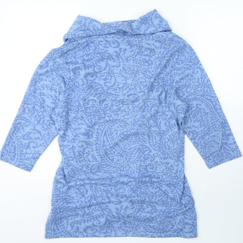 Preworn Womens Blue Roll Neck Polyester Pullover Jumper Size M