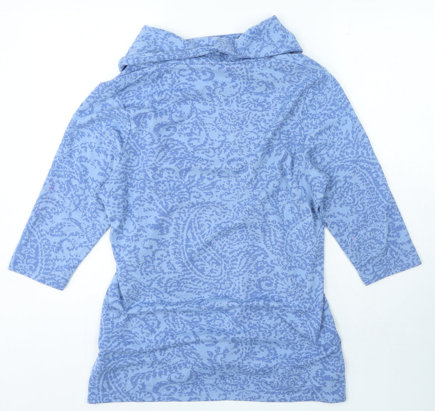 Preworn Womens Blue Roll Neck Polyester Pullover Jumper Size M