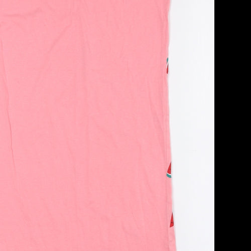 Debenhams Womens Pink Geometric 100% Cotton Chemise Dress Size 8 - Watermelon