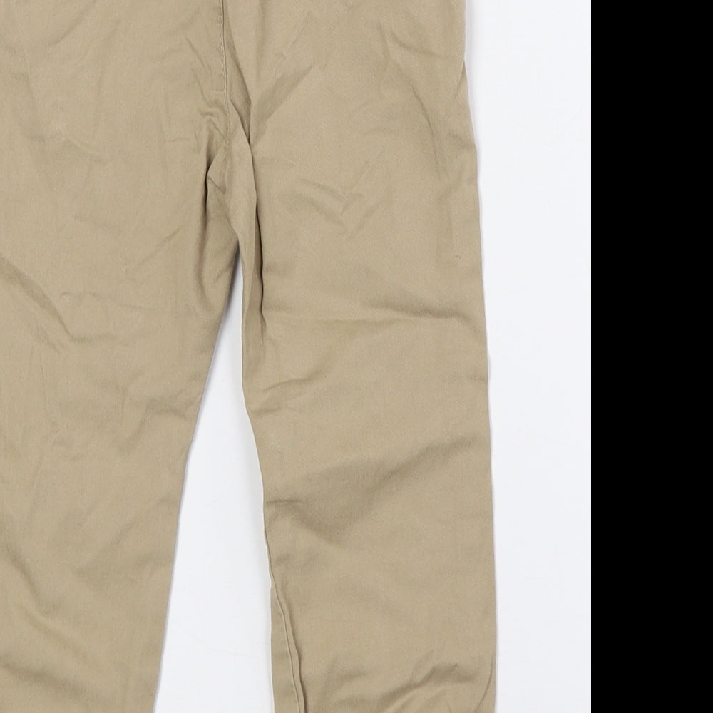 H&M Boys Beige 100% Cotton Cargo Trousers Size 2-3 Years Regular Drawstring