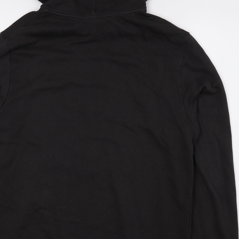 Calvin Klein Mens Black Cotton Pullover Hoodie Size L